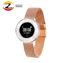 Спортивный женский умный Браслет X6 для плавания, кровяное давление, Bluetooth, женские часы, браслет с пульсометром, умный браслет с Миланский ремешок