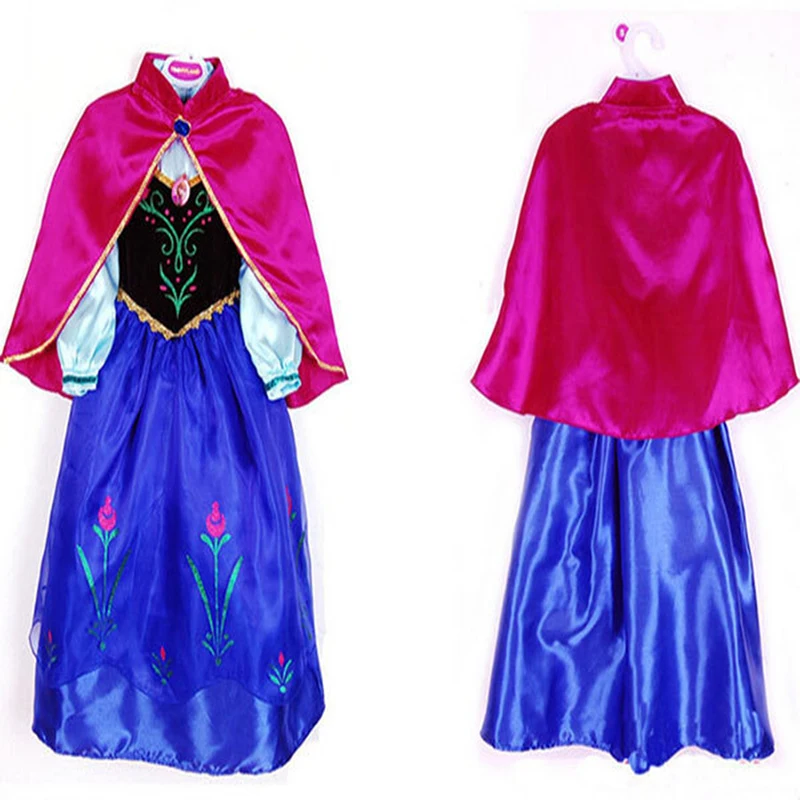 

New 2016 girl dress, clothing set, girl party dress,kids clothes, fantasia costume,baby dress with cloak, children clothing