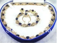 Синий s ожерелье браслет ring8 набор g