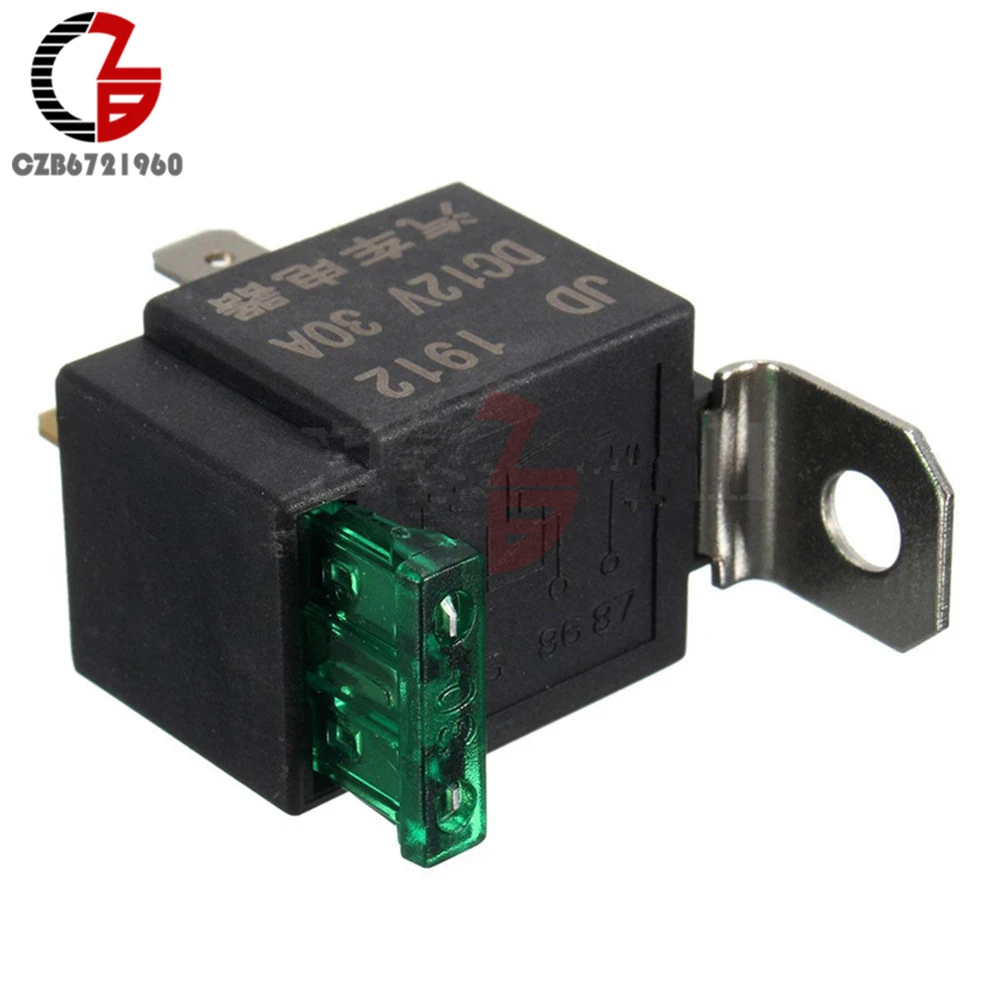 Плавленое вкл/выкл автомобильное плавленое Реле DC 12V 30A 4 Pin P SPST Металл|fuse relay|relay