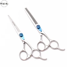 A1016N 6 ''Япония 440C профессиональные человеческие волосы Парикмахерские ножницы для стрижки парикмахеров стрижка истончение ножницы