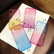 

Two-tone Gradient ramp Phone case For iphone 7 Case For iphone X 6S 6 7 8 Plus Two-color Diamond Soft TPU Back Cover Shell Cases