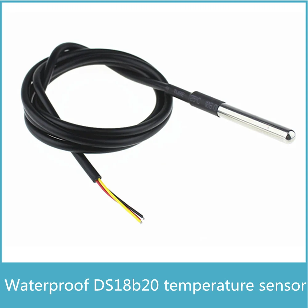 1pcs ds18b20 stainless steel package 100cm waterproof ds18b20 temperature probe temperature 1pcs ds18b20 stainless steel package 100cm waterproof ds18b20 temperature probe temperature