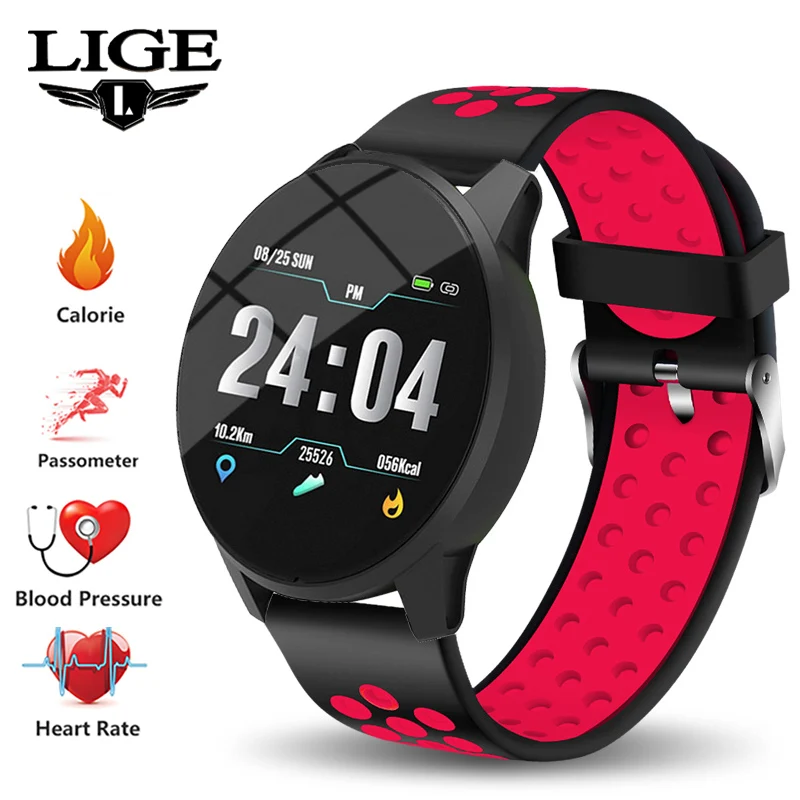 

2019 LIGE New Smart Watch Women Heart Rate Blood Pressure Monitor fitness tracker Pedometer Sport Smartwatch men For Android IOS