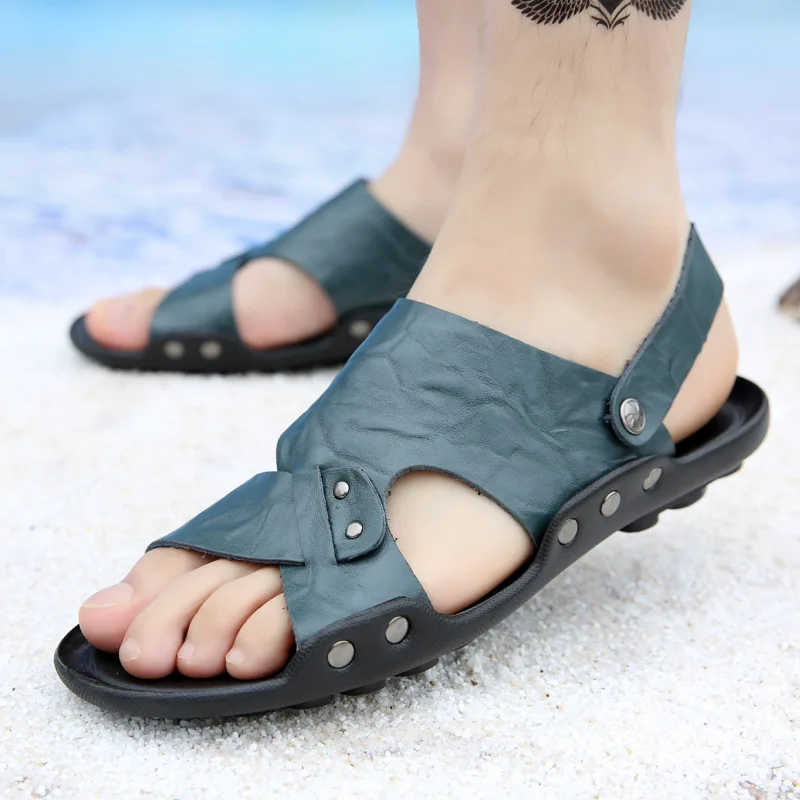 

Yeeloca 2019 New Men Sandals Summer Flip Flops Slippers Men Outdoor Beach Casual Shoes Cheap Male Sandals Water Shoes