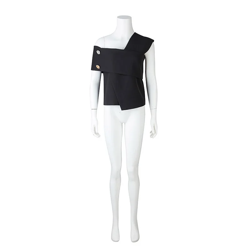 TWOTWINSTYLE Irregular T Shirt For Women Off