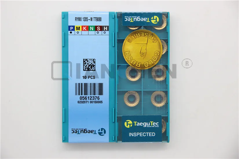 TaeguTec 10 шт./лот токарные инструменты RYMX1205 M TT9080 карбидная вставка торцевая фреза