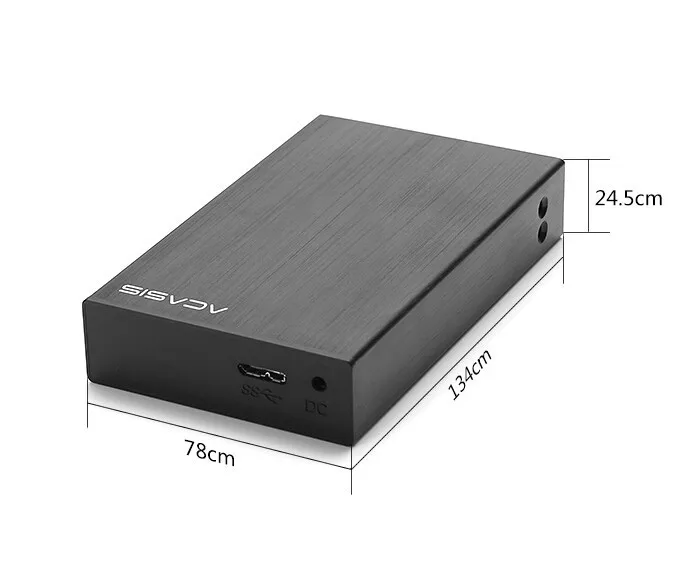 15552TW Acasis DT-S2 алюминиевый 2-отсек USB3.0 2,5 дюймовый двойной жесткий диск Raid корпус Поддержка 2 ТБ HDD RAID0/RAID1/JBOD/SPA