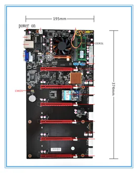 

mining machine with CPU+Mining machine chassis+4G DDR3L RAM+60G SSD Professional mining motherboard 6 graphics