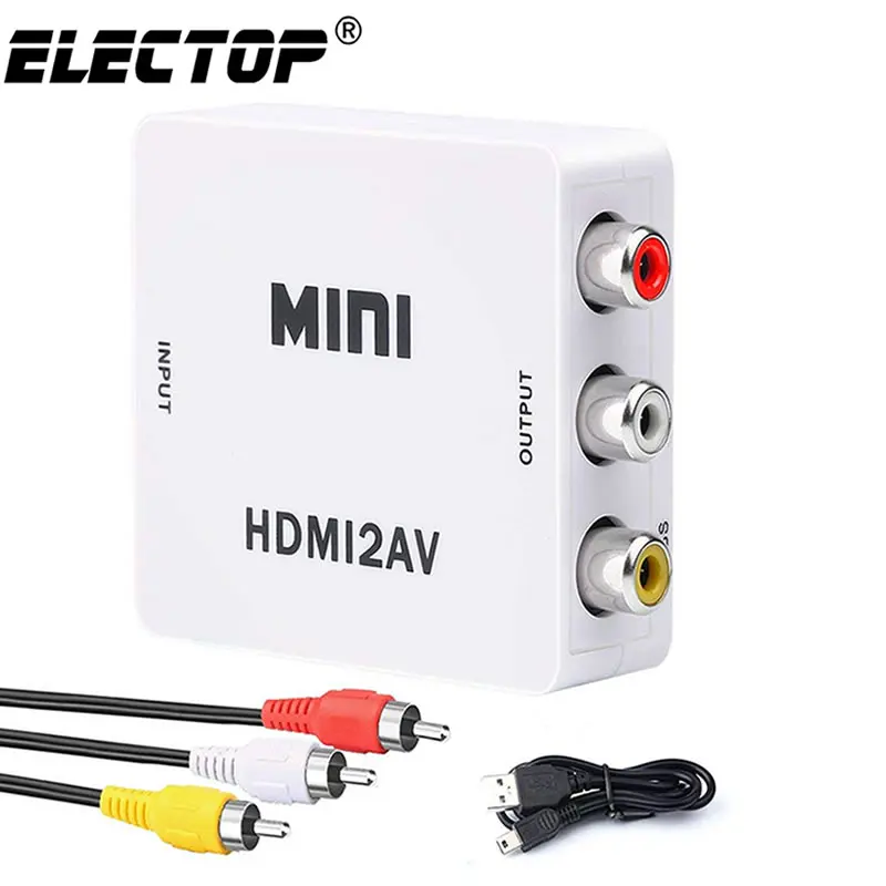 Преобразователь HDMI в AV адаптер на 3 RCA CVBS преобразователь 1080P композитные