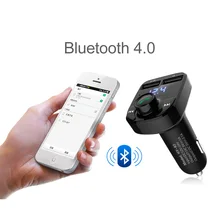 8 в 1 беспроводной адаптер автомобильный bluetooth-комплект fm-передатчик MP3-плеер двойной USB телефон зарядное устройство ЖК-дисплей Поддержка TF карта U диск