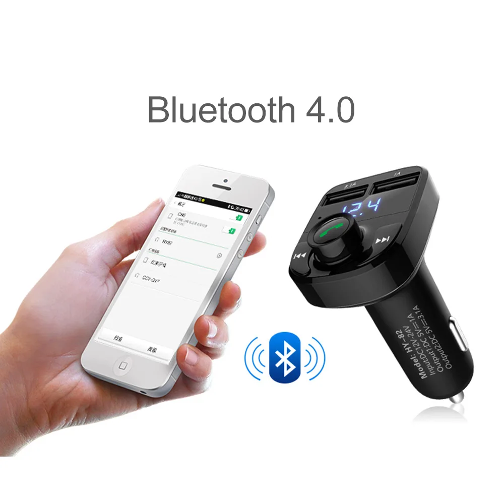 8 in 1 Wireless Adapter Car Bluetooth Kit FM Transmitter