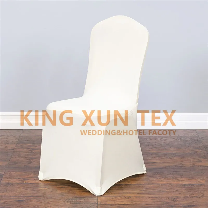 

White Ivory Black Spandex Chair Cover Stretch Cover Wedding Chistmast Dining Chair Cover Decoration