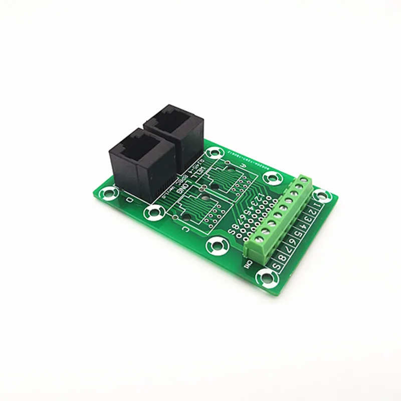 

RJ45 8P8C Jack2-Way Buss Breakout Board,Terminal Block, Connector.