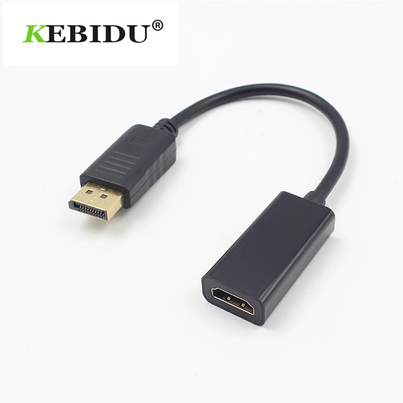 Адаптер kebidu DP к HDMI DisplayPort HDTV кабелю адаптер Преобразователь Новый штекер гнездо