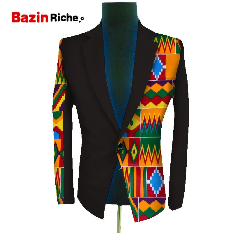 

2019 Africa Men Clothes African Style Print Men Suit Jackets African Festive Blazers Customized African Man's Blazers WYN825