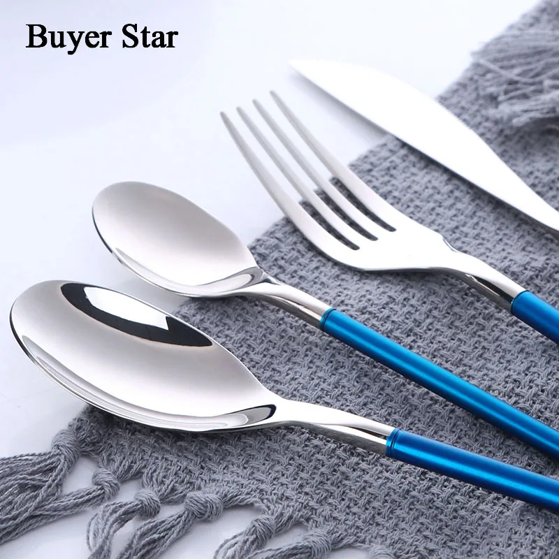 Buyer Star 24 Piece Flatware Set 18/10 Stainless Steel Silverware