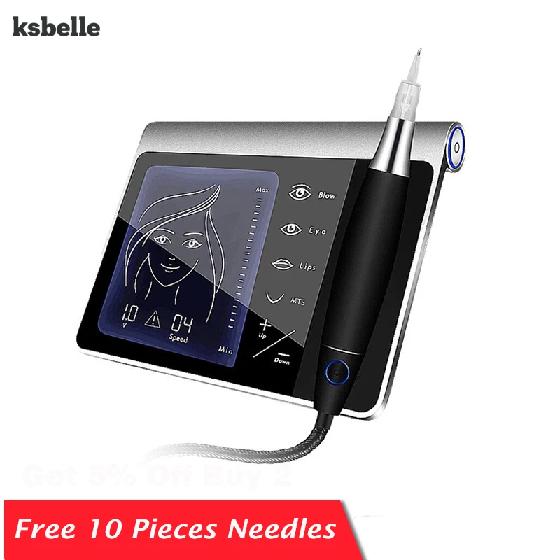 

Charme Princesse Permanent Makeup Kit Eyebrow Lip Eyeline machine with Power Supply Needle Cartridge Digital Tattoo Machines