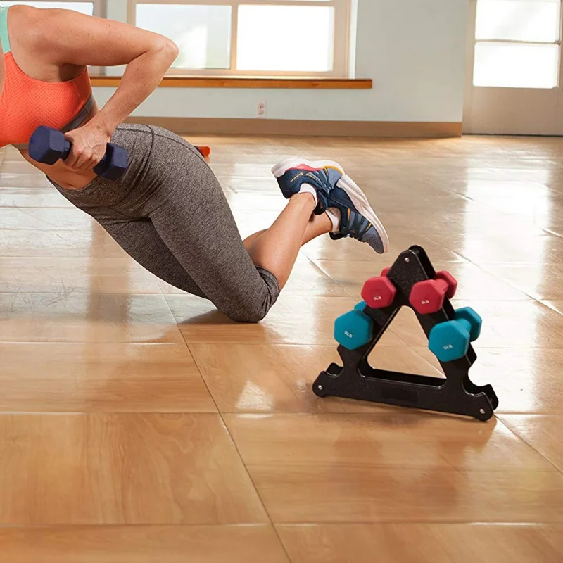  Weight Lifting Dumbbell Rack Stand Weight Support Dumbbell Floor Bracket Home Exercise Equipment