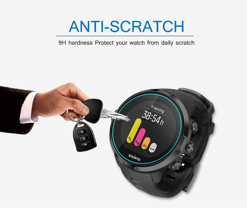 2pcs NEWCOOL For Suunto9 Baro Tempered Glass 9H 2.5D Premium Screen Protector Film For Suunto 9 Baro Sports Smart Watch