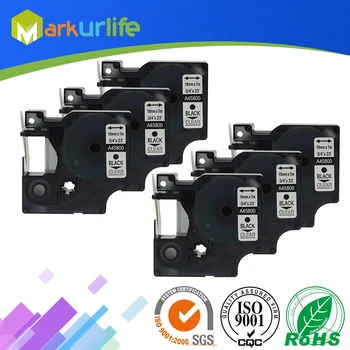 

6 PCS/Lot Label Maker for DYMO Self-Adhesive D1 Tape 45800 (S0720820) Excellent Work for DYMO printer (19mm*7m) Black on Clear