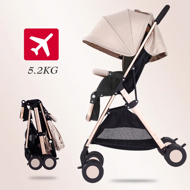 $US $89.04  EU warehouse Light weight travel Baby stroller portable can sit and lying folding baby high landsca