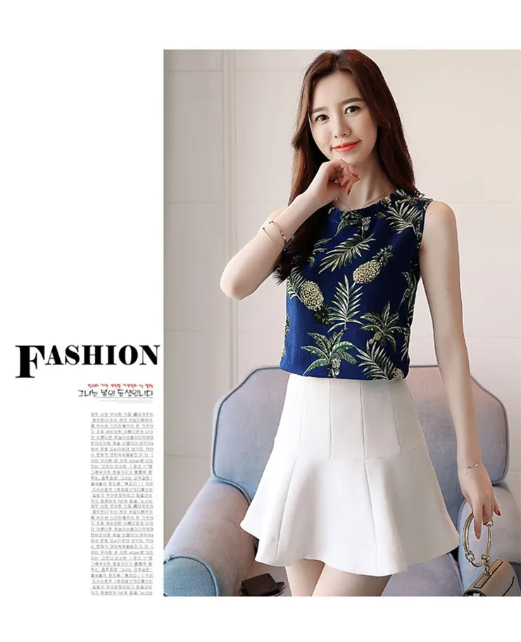 Womens Tops And Blouses Summer Sleeveless Floral Shirts Women Blouse Plus Size Print Tops Ladies Moda Chiffon Blusas Femininas (10)