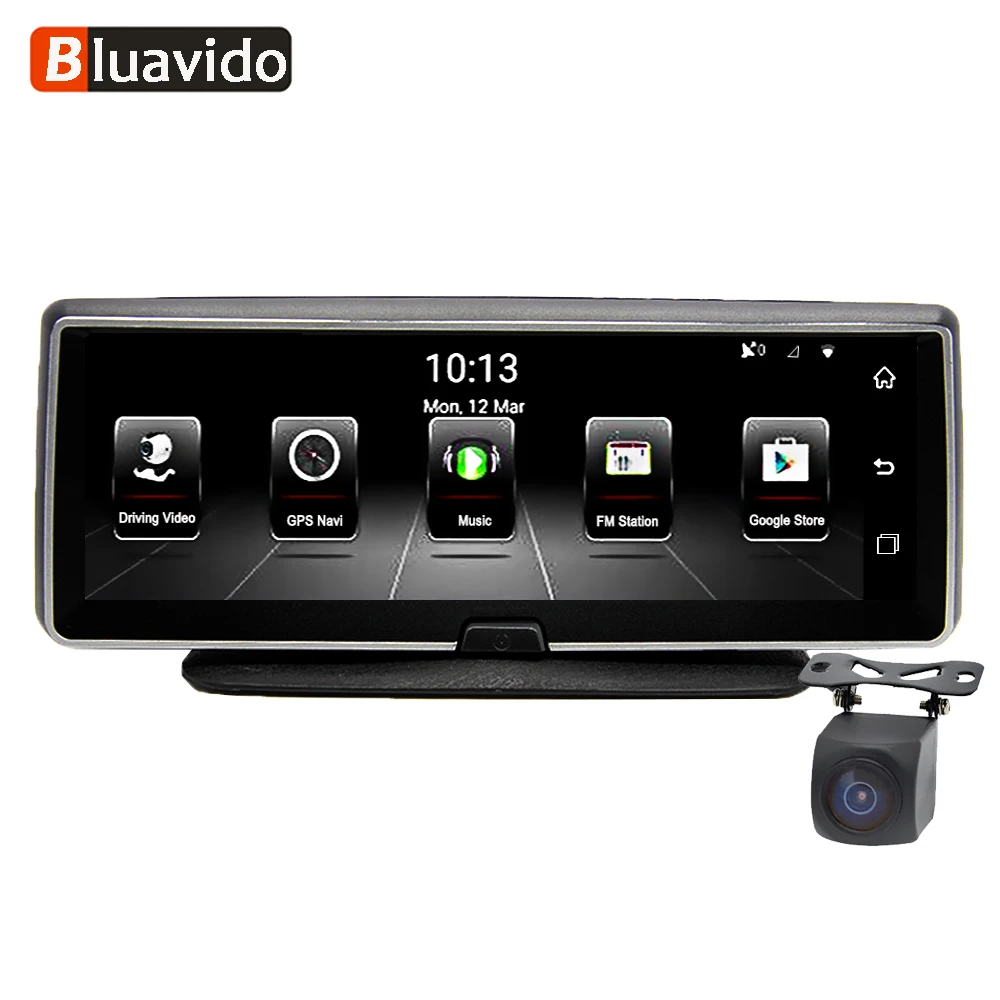 Bluavido 8 Inch 4G Car DVR font b camera b font GPS FHD 1080P Android Navigation