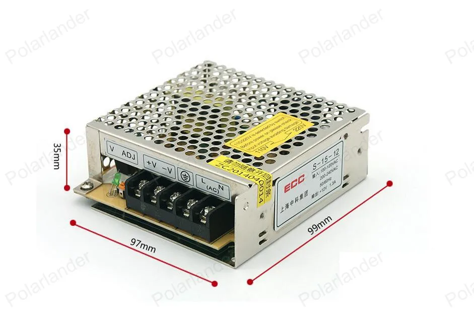 Led Импульсный Источник Питания 15 Вт 12 В 1.3A AC110/220 В для DC12V Трансформатор Привело адаптер Драйвер forLed полосы света