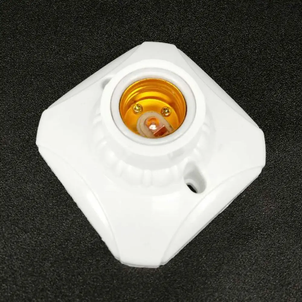 2Pcs white E27 lamp base With CERAMIC LINER Screw Light Bulb Socket