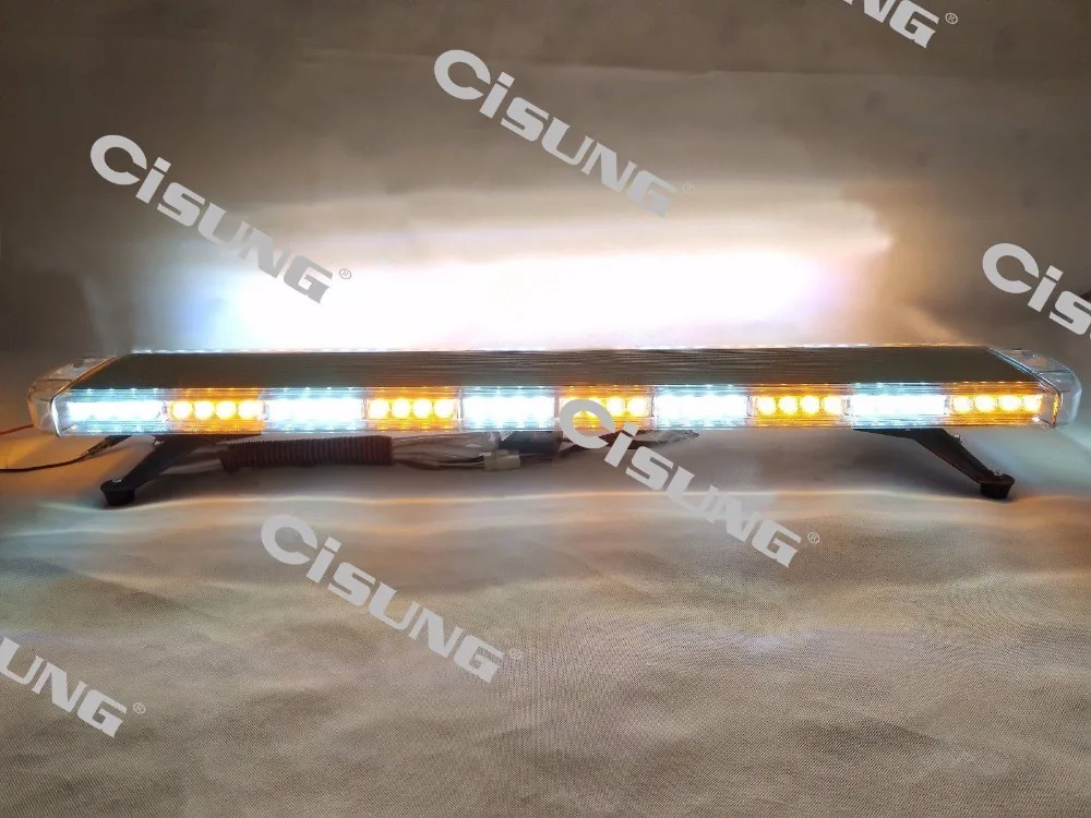 

88 LED 47" Light Bar Warning Emergency Beacon Tow Truck Roof Top Strobe Response Amber/White Lamp
