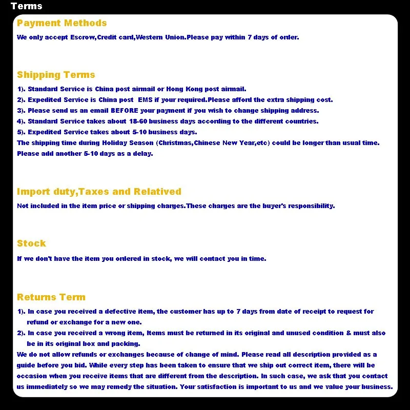 terms