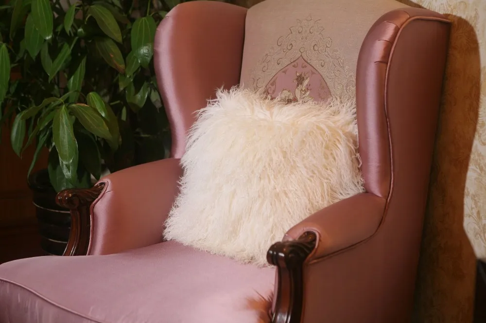 sheep skin back cushion pillow5