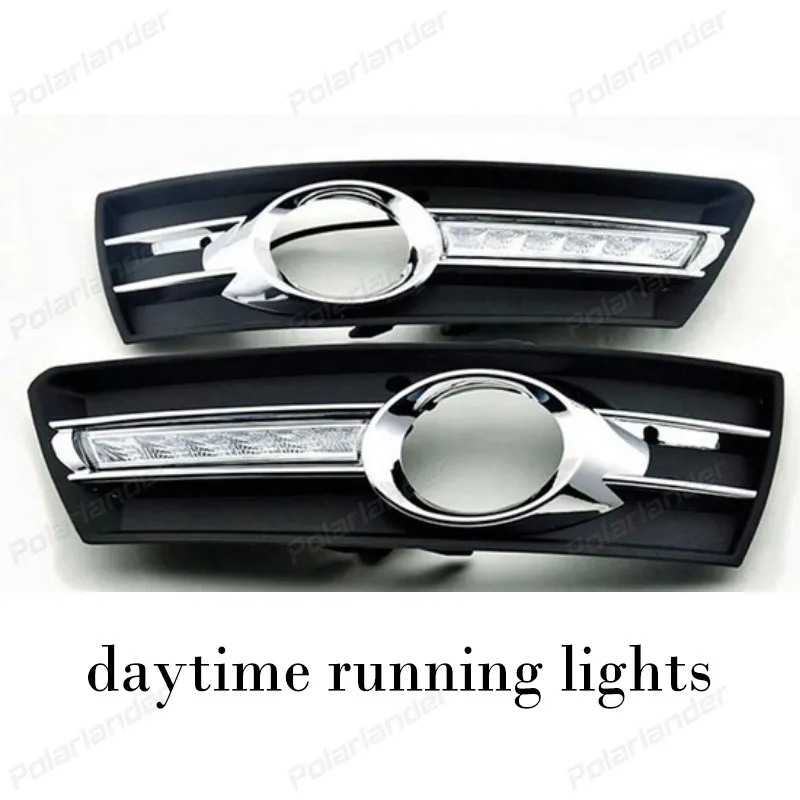 

for V/olkswagen CC 2009-2013 Auto parts 12v LED CAR DRL with fog lamp hole Daytime running lights