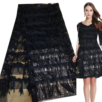 

Top Selling Sequins Textile Lace Fabric African Lace Fabric High Quality Sequins French Tulle Lace Fabric For Wedding Party