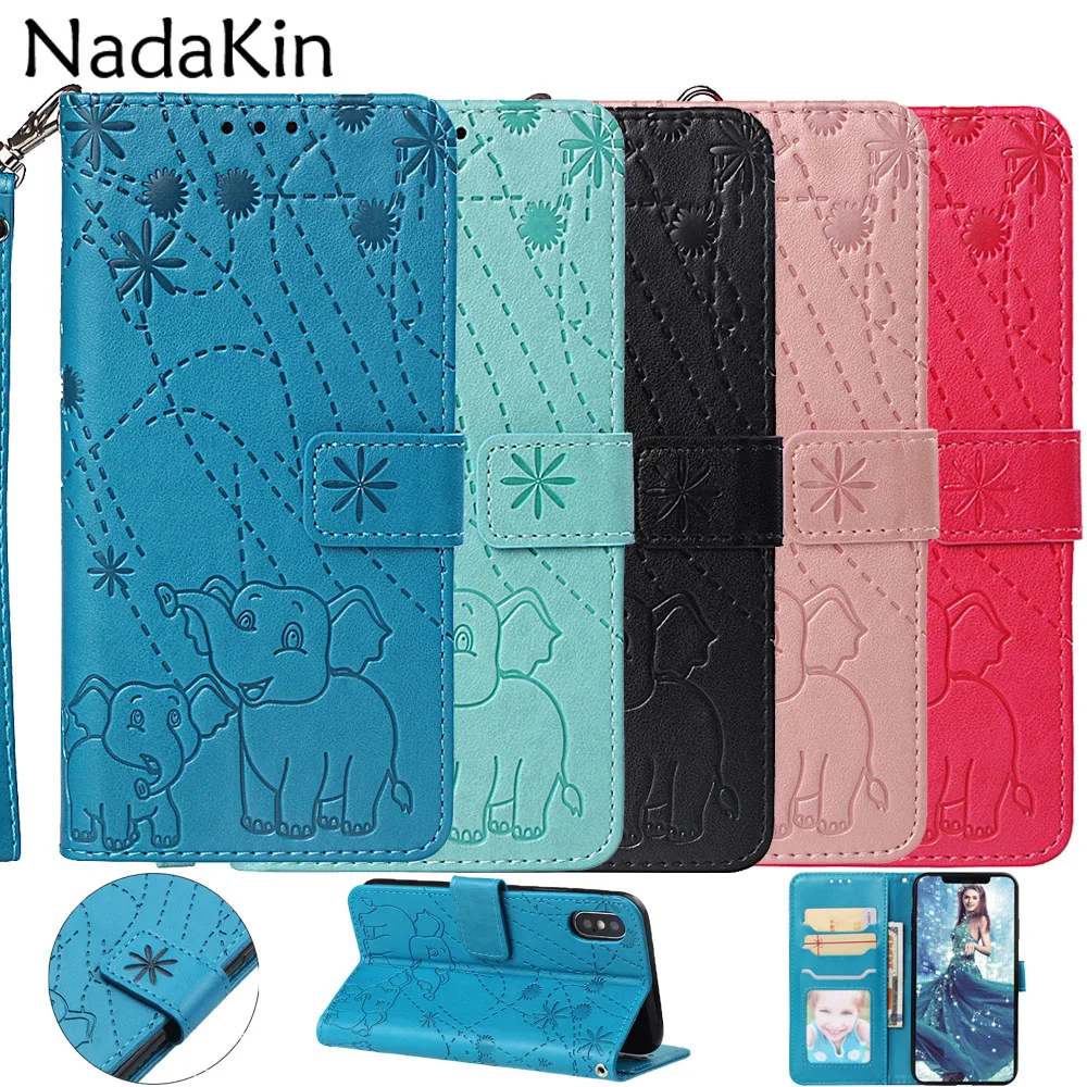 

Flip Leather Book Phone Case Shell for Motorola Moto One G6 G7 Plus P30 Play Fireworks Elephant Texture Wallet Card Pocket