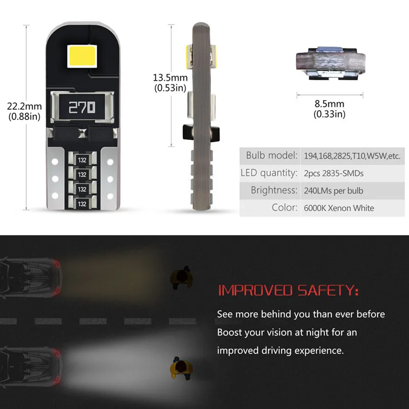T10 W5W светодиодный CANBUS автомобильный парковочный зазор светильник для Citroen C4 Picasso Berlingo Xsara C5 C3 Saxo C2 C1 C4L DS3 Xantia 2 DS4 C8