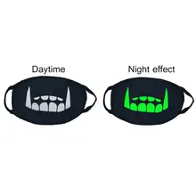 Модная светящаяся маска с принтом унисекс, противопылевая маска для рта, хлопковые маски для лица, аксессуары для велоспорта на открытом воздухе