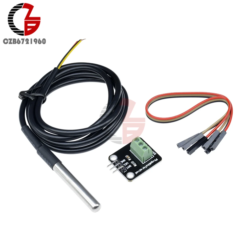 3V 5.5V DS18B20 Waterproof Temperature Sensor Probe Module DIY KIT