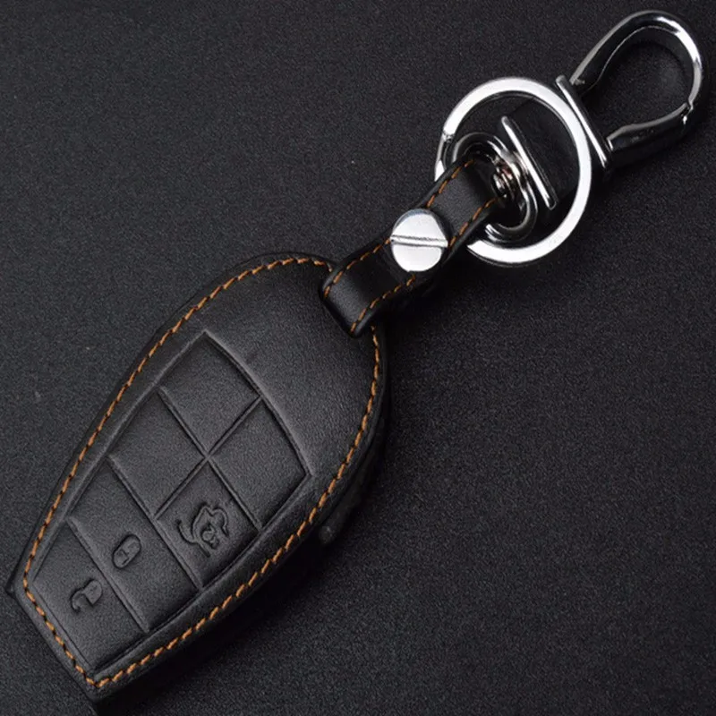 

Genuine Leather Auto Key Cover Case Holder For Jeep Fiat Grand Cherokee Dodge Journey Jeep Grand Cherokee Car-Styling Key Cover