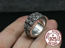 2017 Promotion Anillos Rings High-end Accessories 925 Pure Ring The Rivets Fashion Sterling Ornaments-fake One Punishment Ten