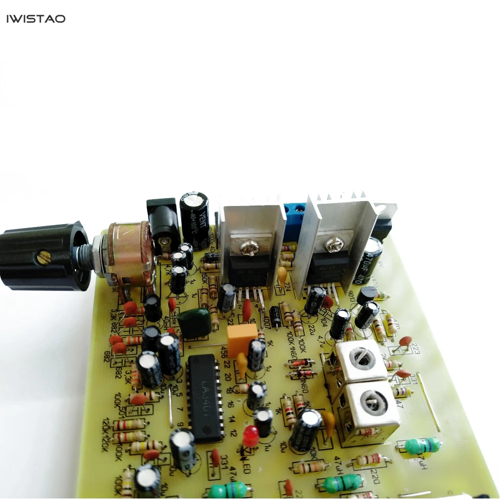 Iwistao Дискретная Компоненты Стерео FM плата радиоприемника LA3401 декодирования TDA2030A усилитель