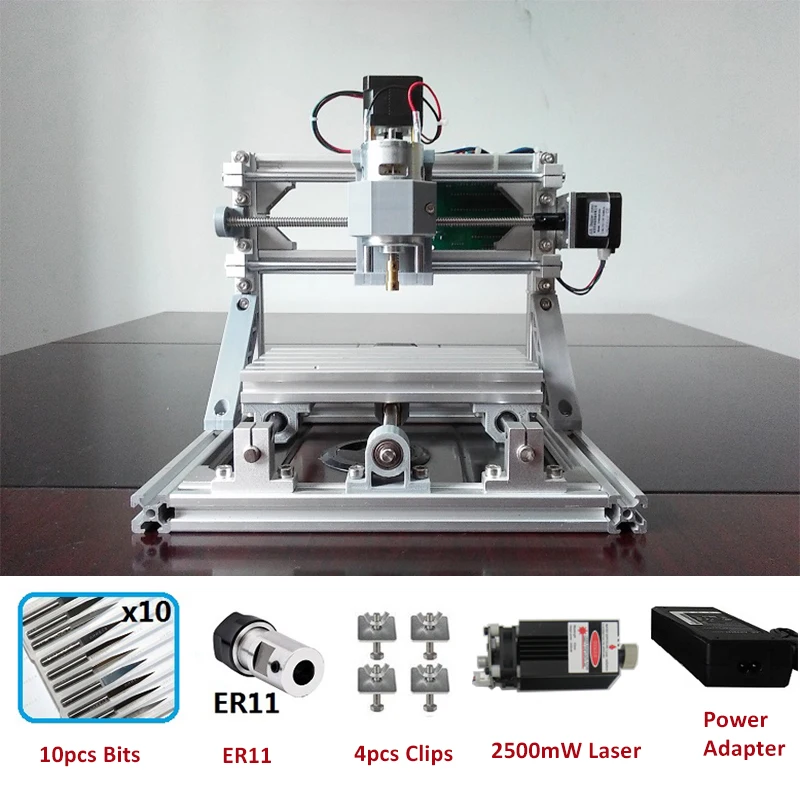 

CNC1610 Router Laser Engraving Machine Laser engraver ER11 GRBL Hobby Machine 110V 220V for Wood PCB PVC Mini CNC Router Table