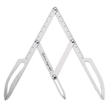 Stainess стальная позиционирование бровей измерительная линейка суппорты для татуировки Постоянный макияж с микроволокном Золотое соотношение измерительный инструмент