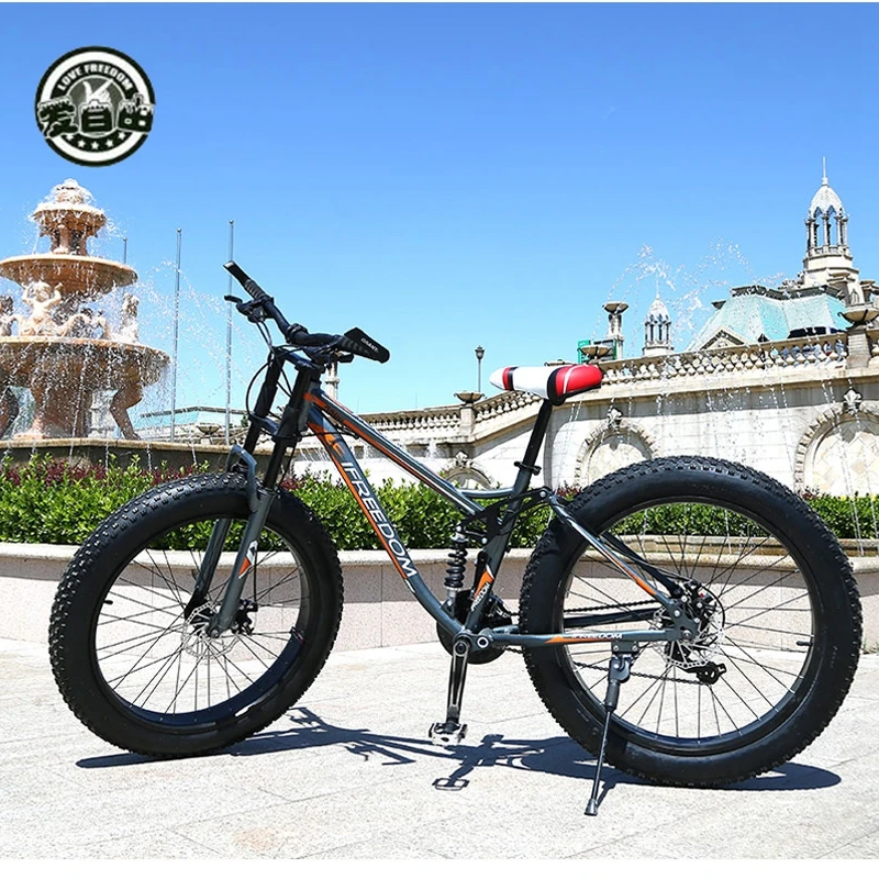 Top Love Freedom High Quality Bicycle 21/24 Speed Mountain Bike 26 Inch 4.0 Fat Tire Snow Bike Double disc Shock Absorbing Bicycle 0