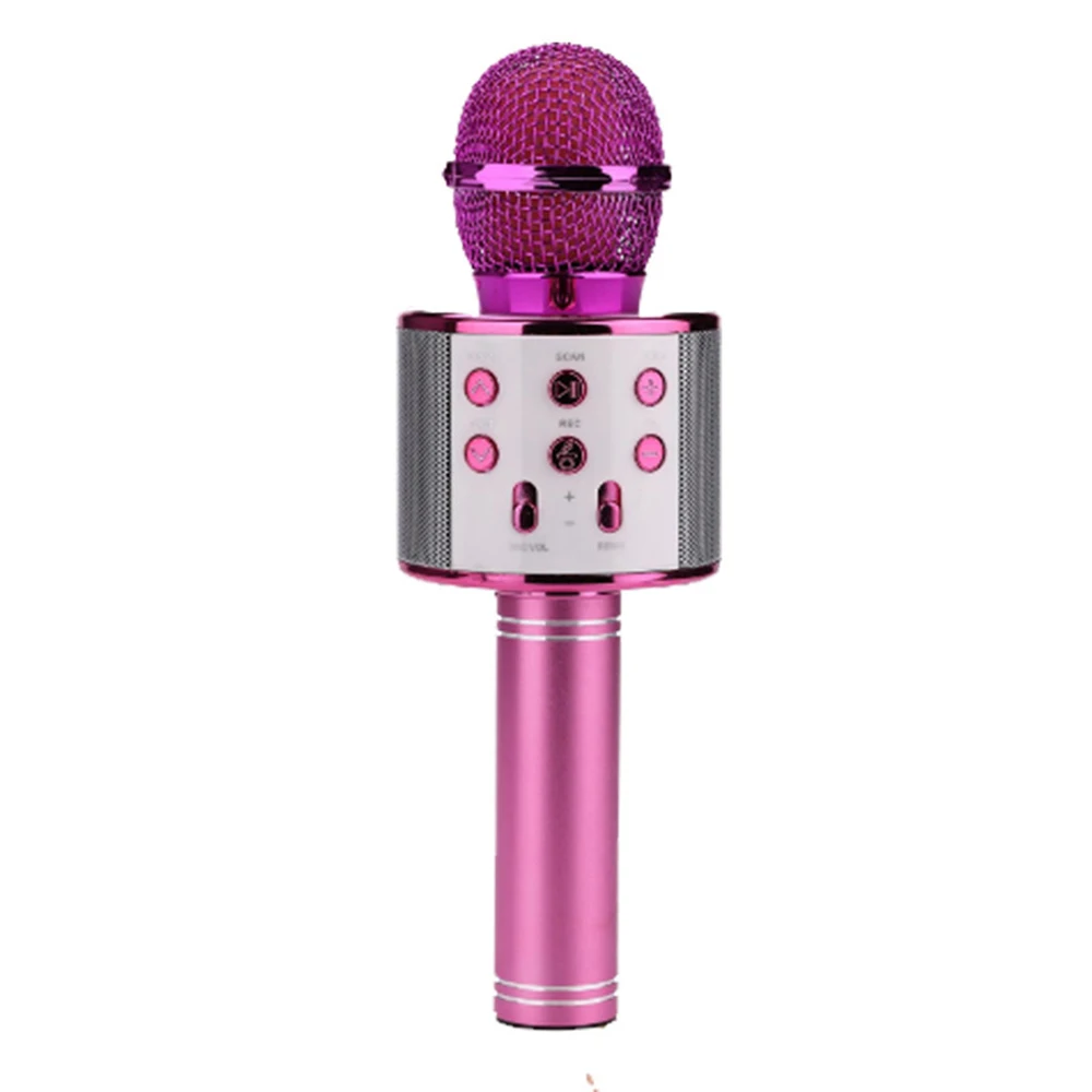 Bluetooth беспроводной микрофон динамик ручной микрофон караоке микрофон музыкальный плеер для вокала, с рекордером KTV караоке микрофон