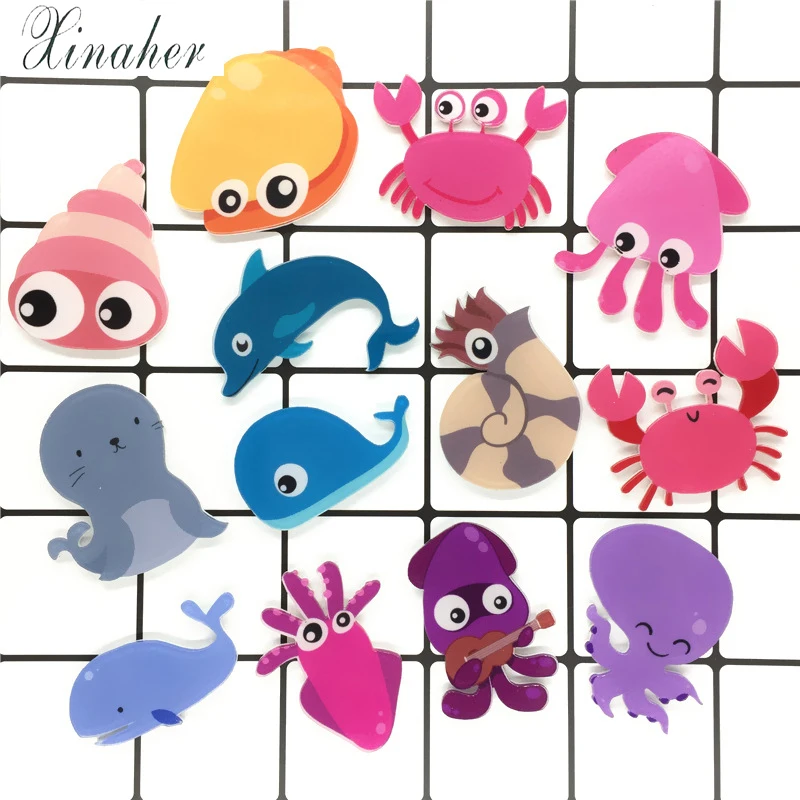 XINAHER-1-pcs-Lovely-marine-organism-Icons-on-The-Pin-Kawaii-Icon-Badge-Badges-on-Backpack (3)