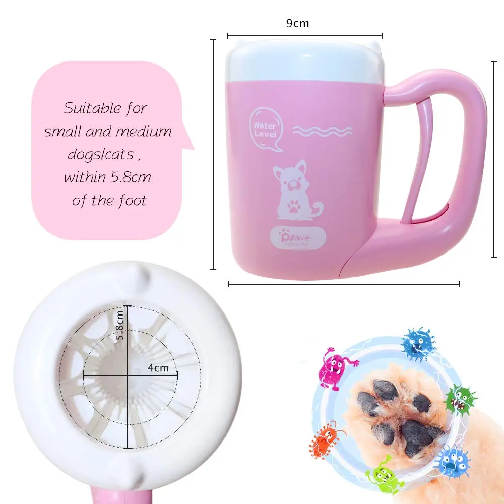 

Dog Foot Paw Cleaner Clean Cup Cleaning Tool Silicone Washing Brush Paw Washer Supplies Pet Accessories For Dog Portable Outdoor