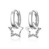 XIYENIKE 925 Sterling Silver  Zircon Star Jewelry Round Shape Cute Trendy Style Earrings For Women Girlfriend  Wedding Banquet ► Photo 1/6