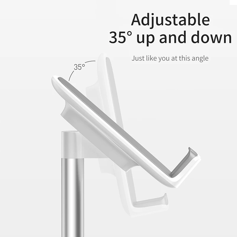 Цена Держатель для мобильного телефона Baseus для iPhone 11 Pro XS Max iPad Нескользящая Регулируемая металлическая настольная подставка для телефона samsung ...